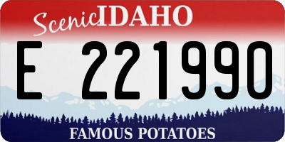 ID license plate E221990