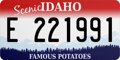 ID license plate E221991