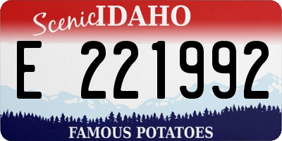 ID license plate E221992