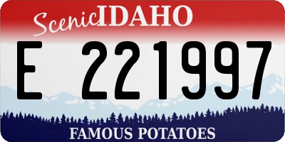 ID license plate E221997