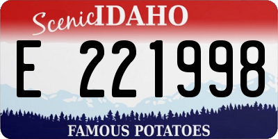 ID license plate E221998