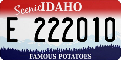 ID license plate E222010