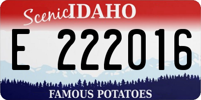 ID license plate E222016