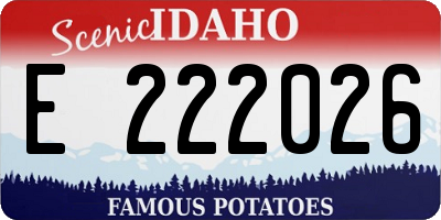 ID license plate E222026