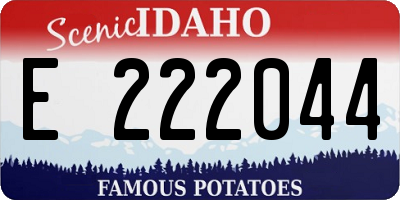 ID license plate E222044