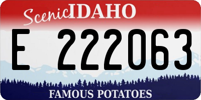 ID license plate E222063