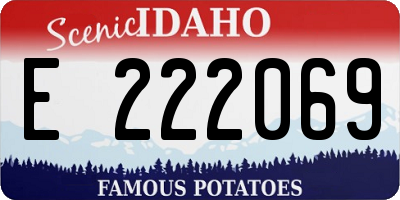 ID license plate E222069