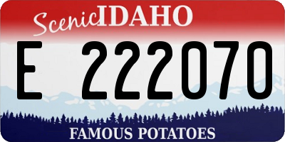 ID license plate E222070