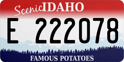 ID license plate E222078