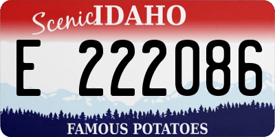 ID license plate E222086