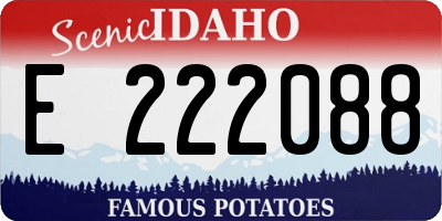 ID license plate E222088