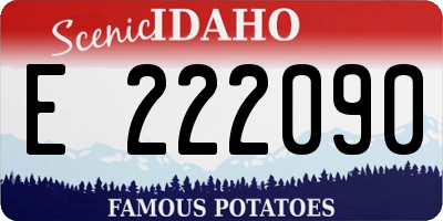 ID license plate E222090