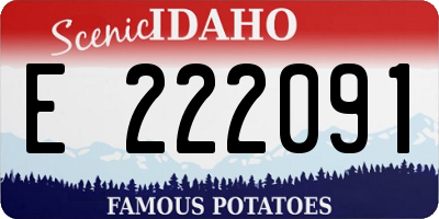 ID license plate E222091