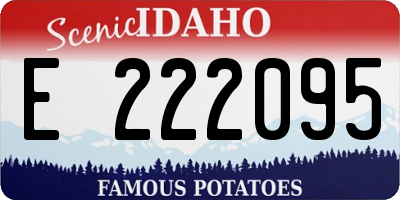 ID license plate E222095