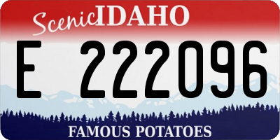 ID license plate E222096