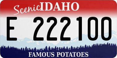 ID license plate E222100