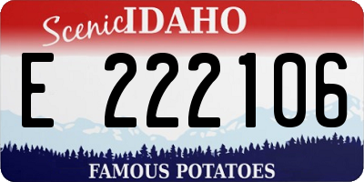 ID license plate E222106