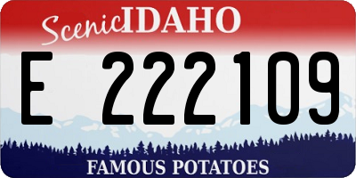 ID license plate E222109