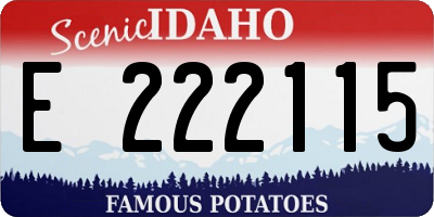 ID license plate E222115