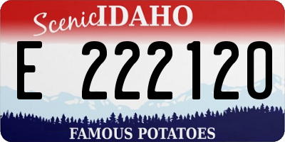ID license plate E222120