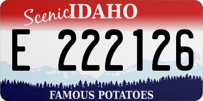 ID license plate E222126