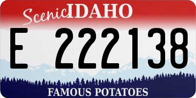 ID license plate E222138