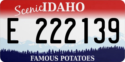 ID license plate E222139