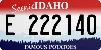 ID license plate E222140