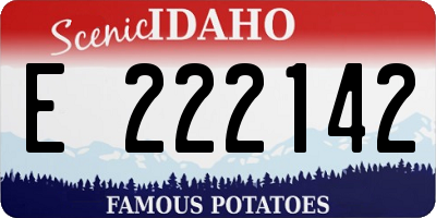 ID license plate E222142