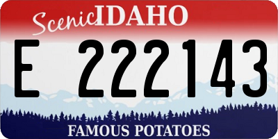 ID license plate E222143