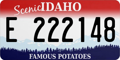ID license plate E222148