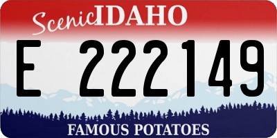ID license plate E222149