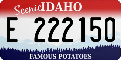 ID license plate E222150