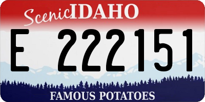 ID license plate E222151