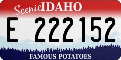 ID license plate E222152