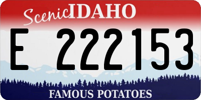 ID license plate E222153