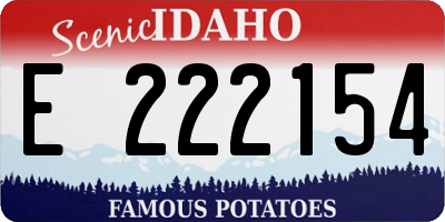 ID license plate E222154