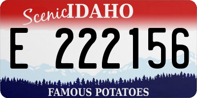 ID license plate E222156