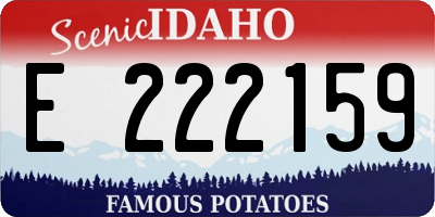 ID license plate E222159
