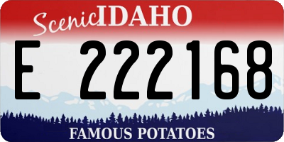 ID license plate E222168