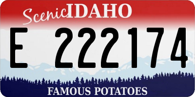 ID license plate E222174