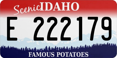 ID license plate E222179