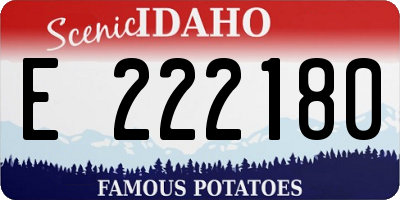 ID license plate E222180