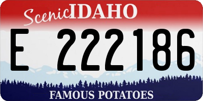 ID license plate E222186