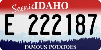ID license plate E222187
