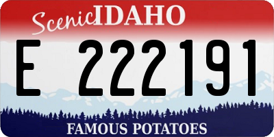 ID license plate E222191
