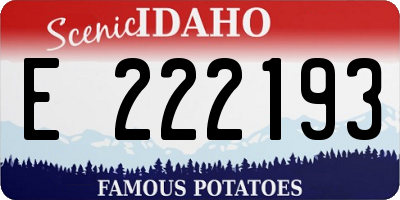 ID license plate E222193