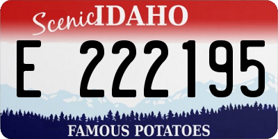 ID license plate E222195