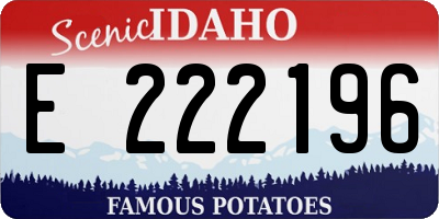 ID license plate E222196
