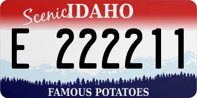 ID license plate E222211